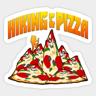 Love Hiking And Pizza Sticker